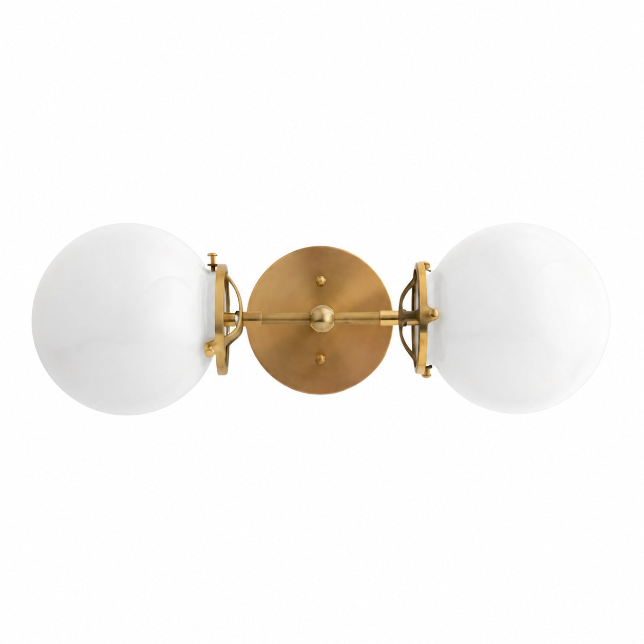 Lumio Globe Art Deco Vanity Light -  Opal Globe Bathroom Sconce