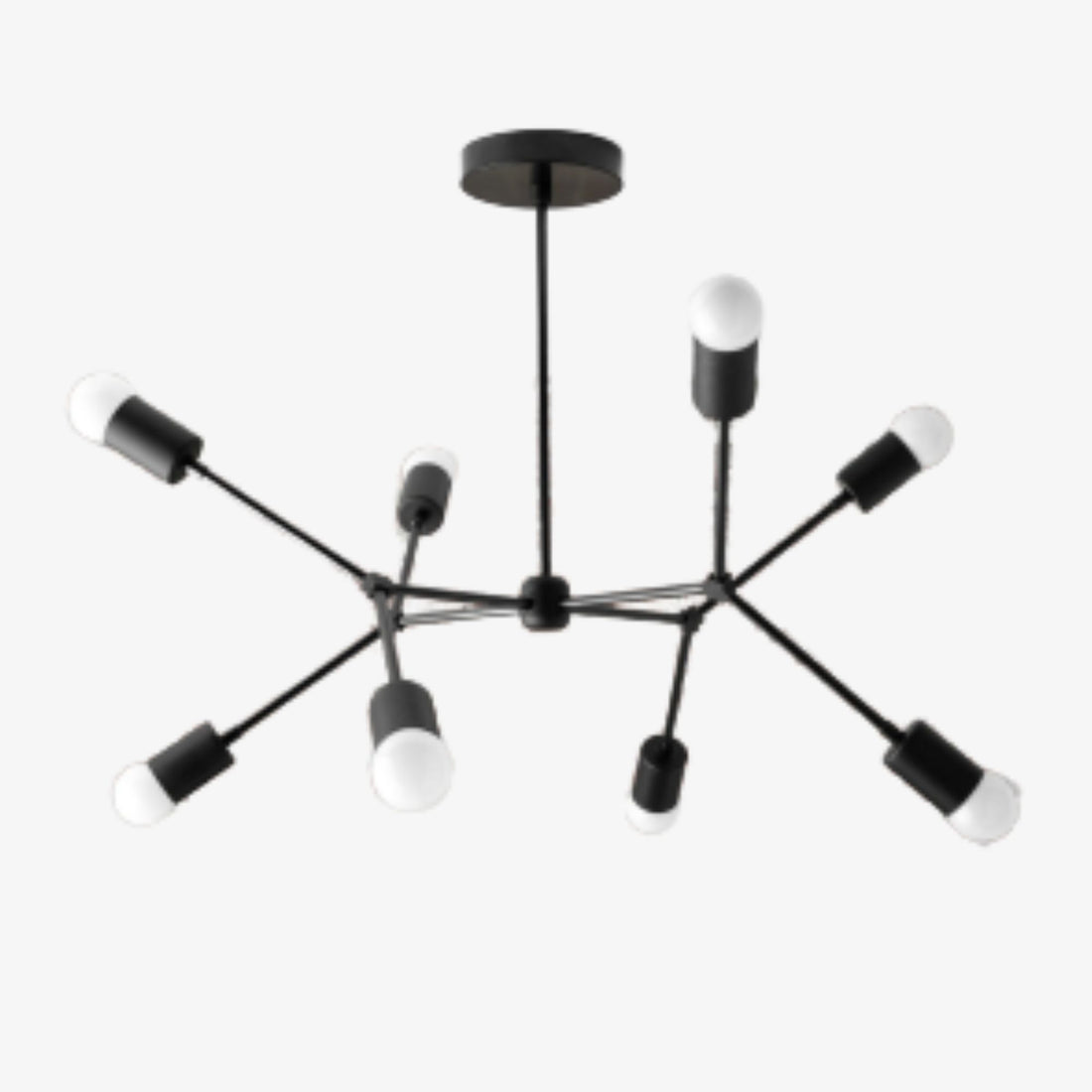 Lumen Geometric Art Deco Chandelier – Modern Ceiling Light for Dining or Living Spaces