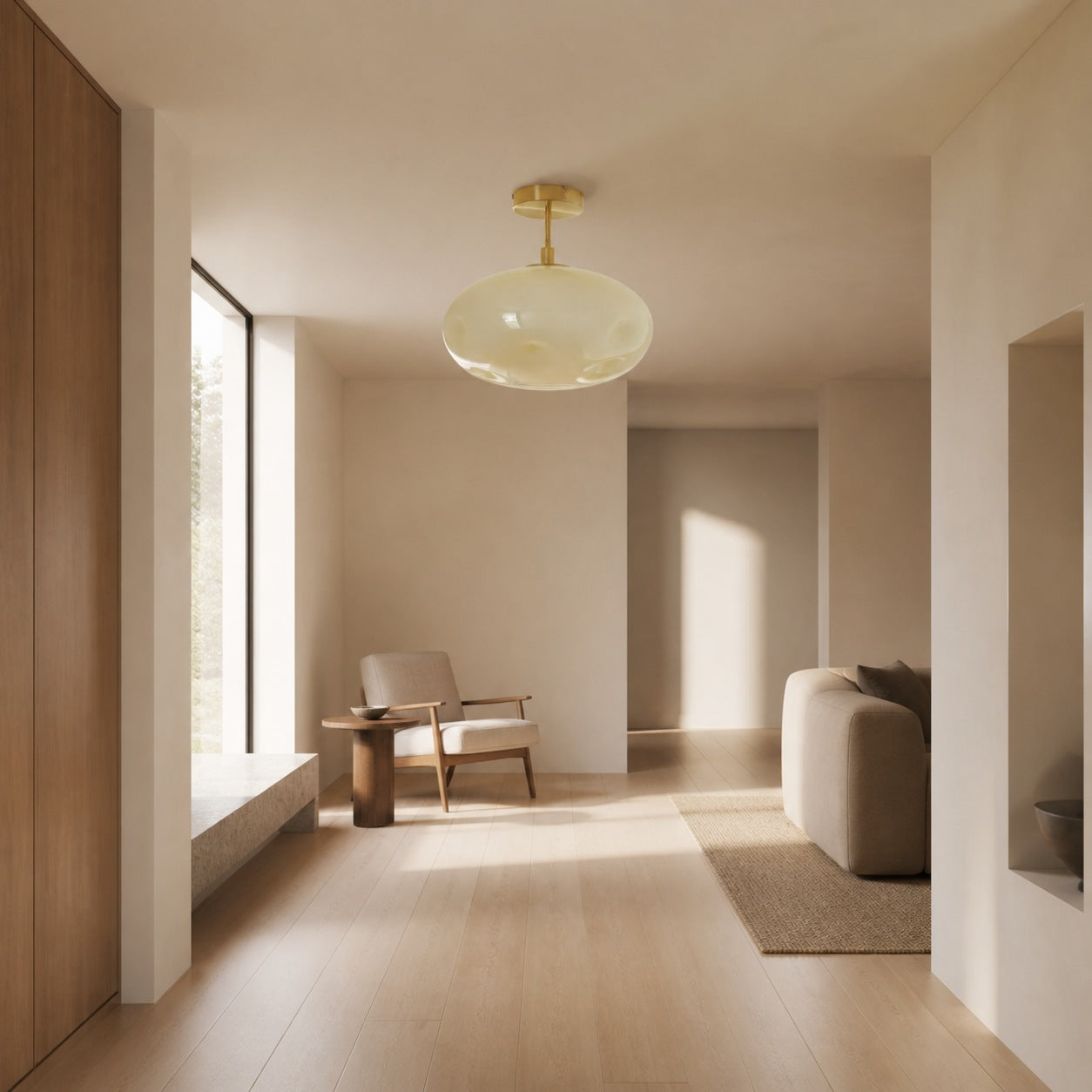 Orra Ceiling Lamp – Sculptural Globe Design Modern Minimalist Versatile for Living Room