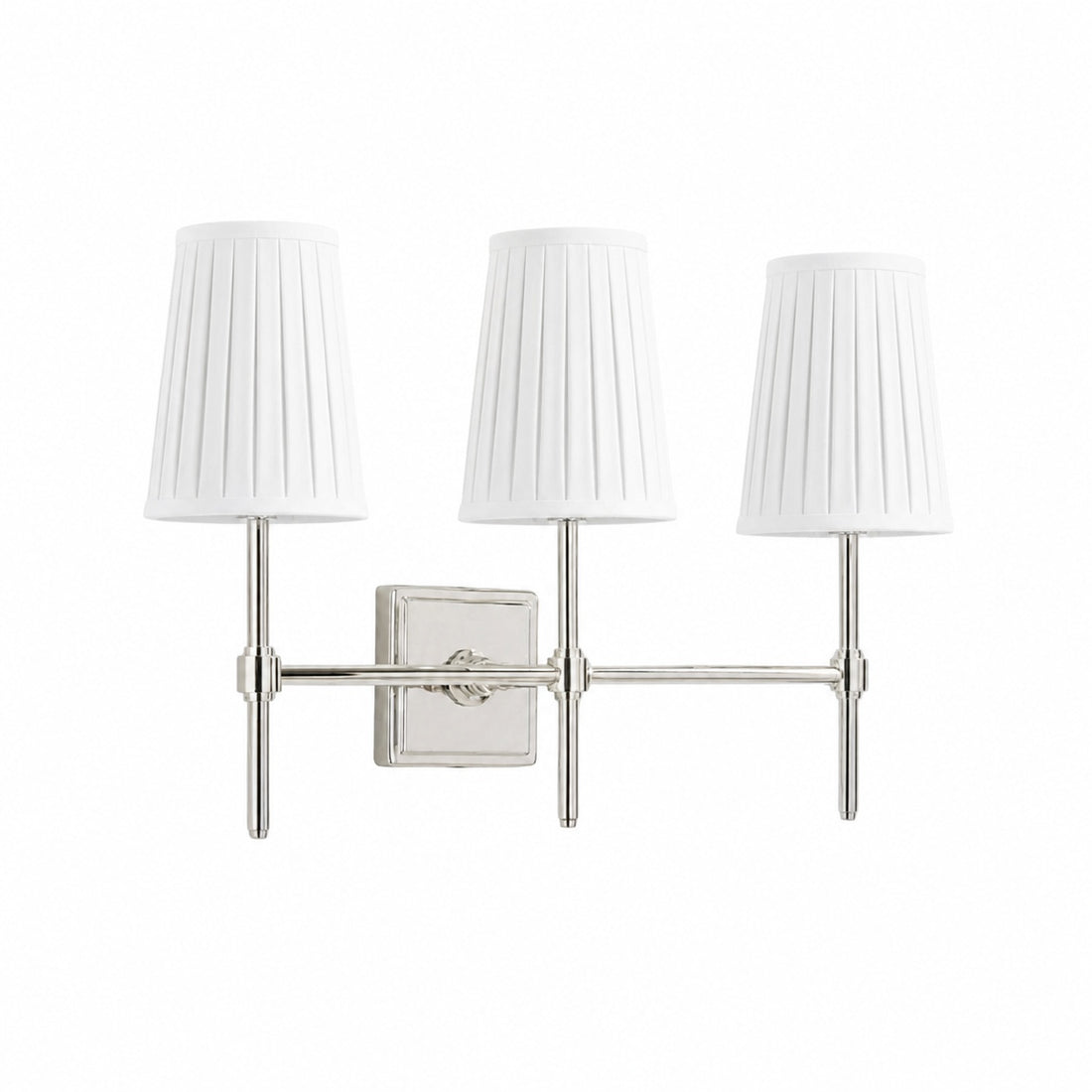 Derlina White Linen Shades Wall Lamp – Retro Metal Multi-Head Lighting Fixture