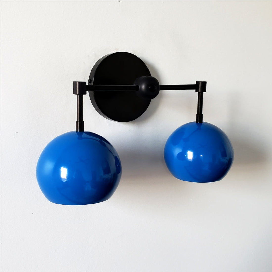 Navy Loa Wall Light - Double Ball Bath Vanity Mirror Wall Sconce