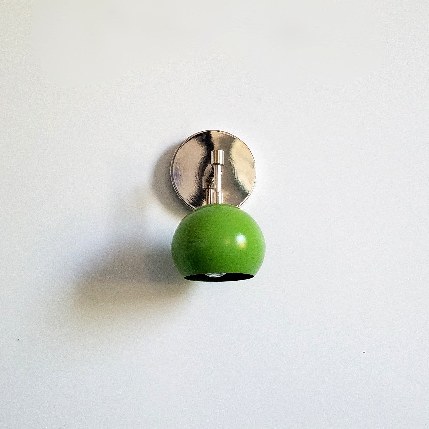 Vintage Inspired Spring Green Globe Wall Sconce