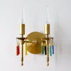 Antique Style Victorian Double Brass Wall Lamp - Sconce With Tassels