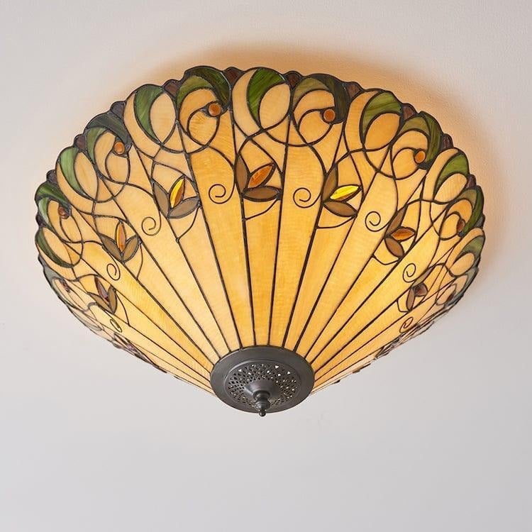 TF Jamelia Light - Decorative Art Glass - Flush Mount Timeless Style for Hallway