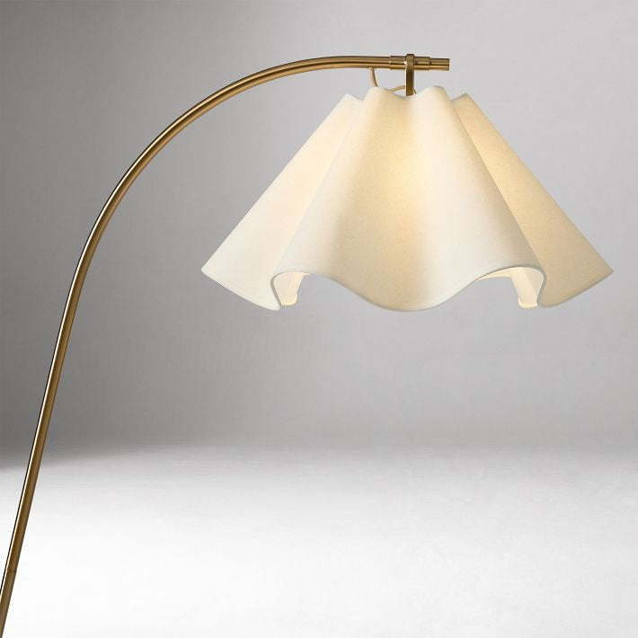 Oslan Scalloped Shade Floor Lamp - Modern Lighting with Arched Base