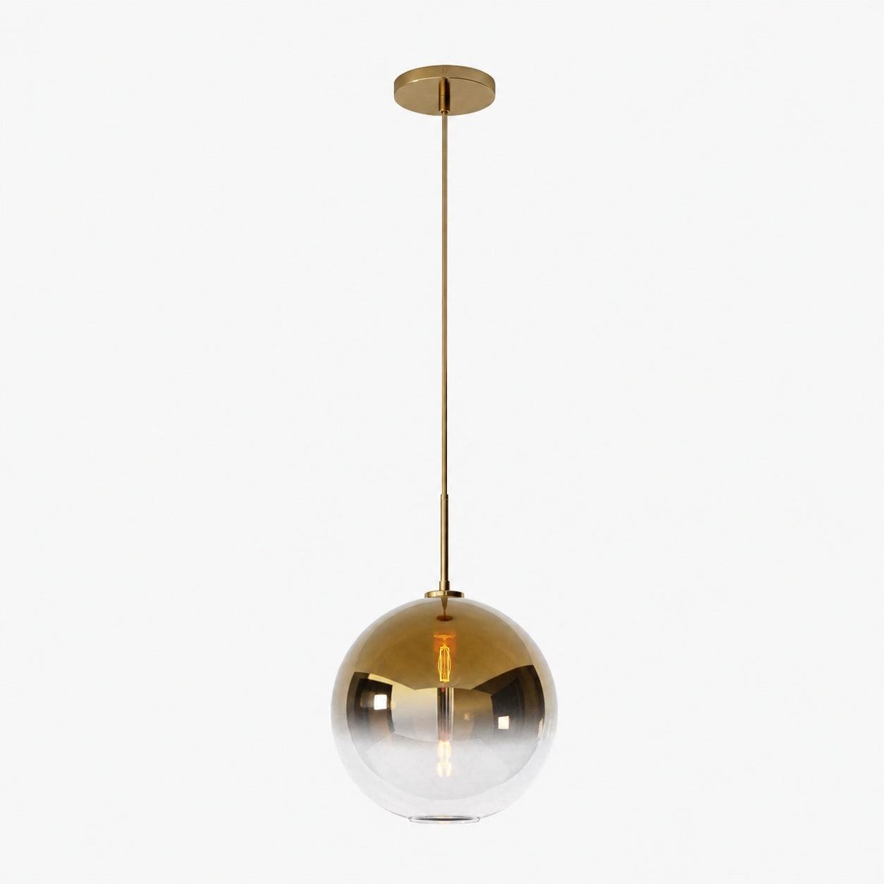 Selvion Sculptural Globe Pendant Light - Modern Glass Pendant Lamp - Sleek Design