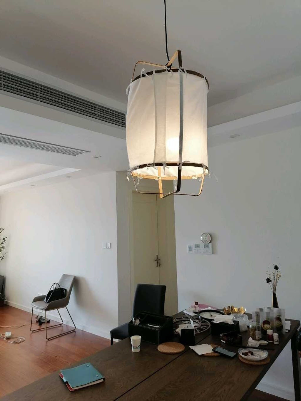 Straight Hollow Tulle Pendant Lighting