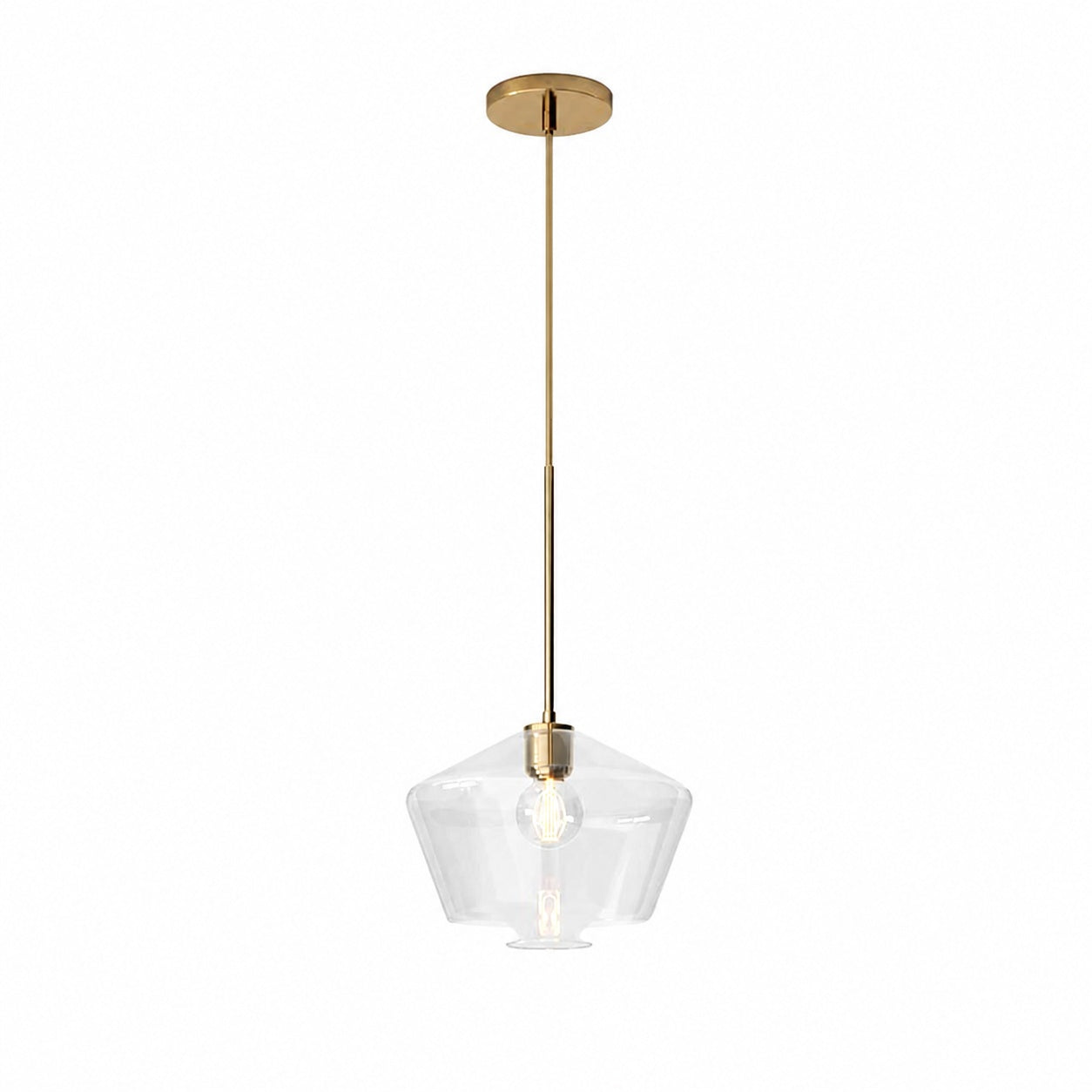 Merin Transparent Glass Sculpture Geometric Chandelier