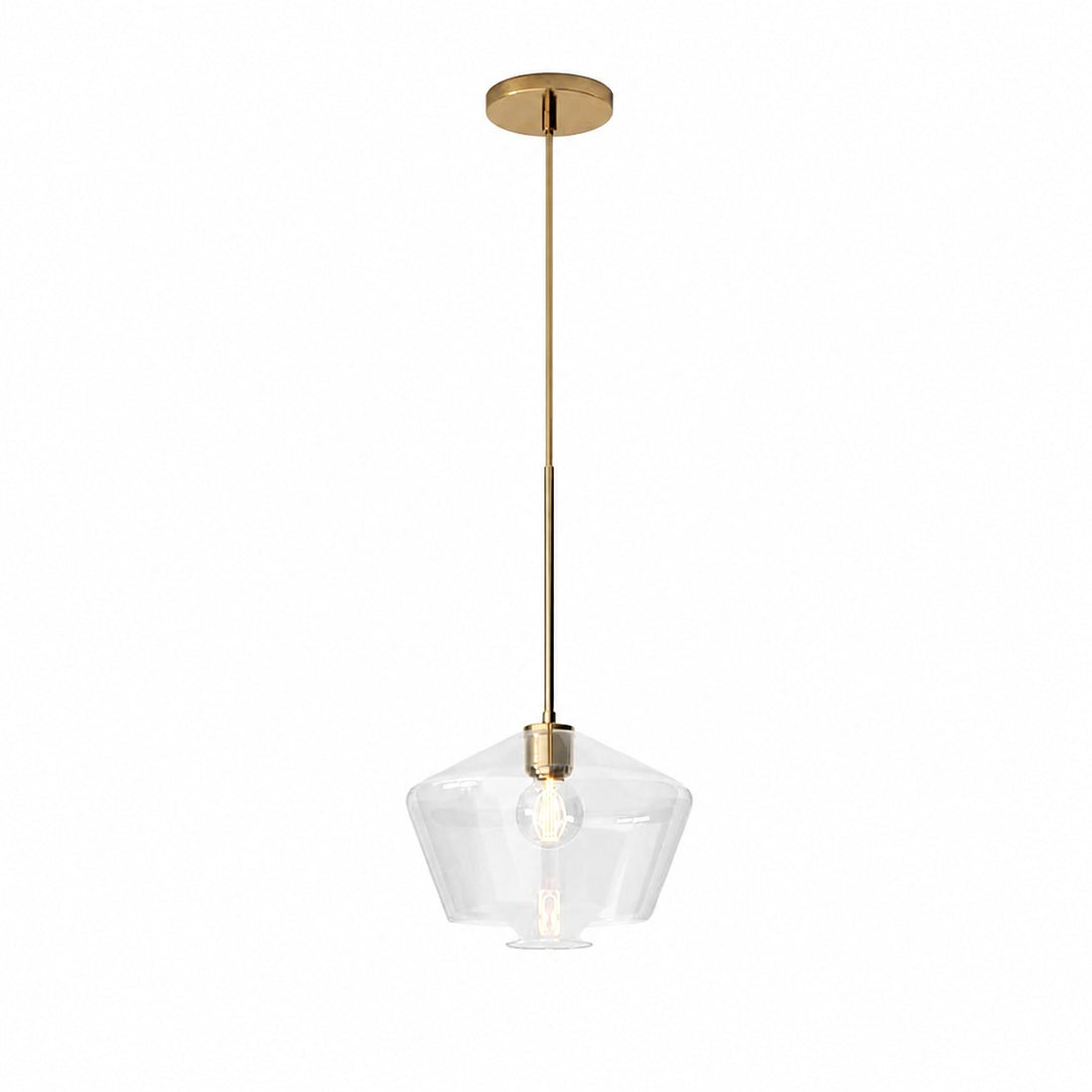 Merin Transparent Glass Sculpture Geometric Chandelier