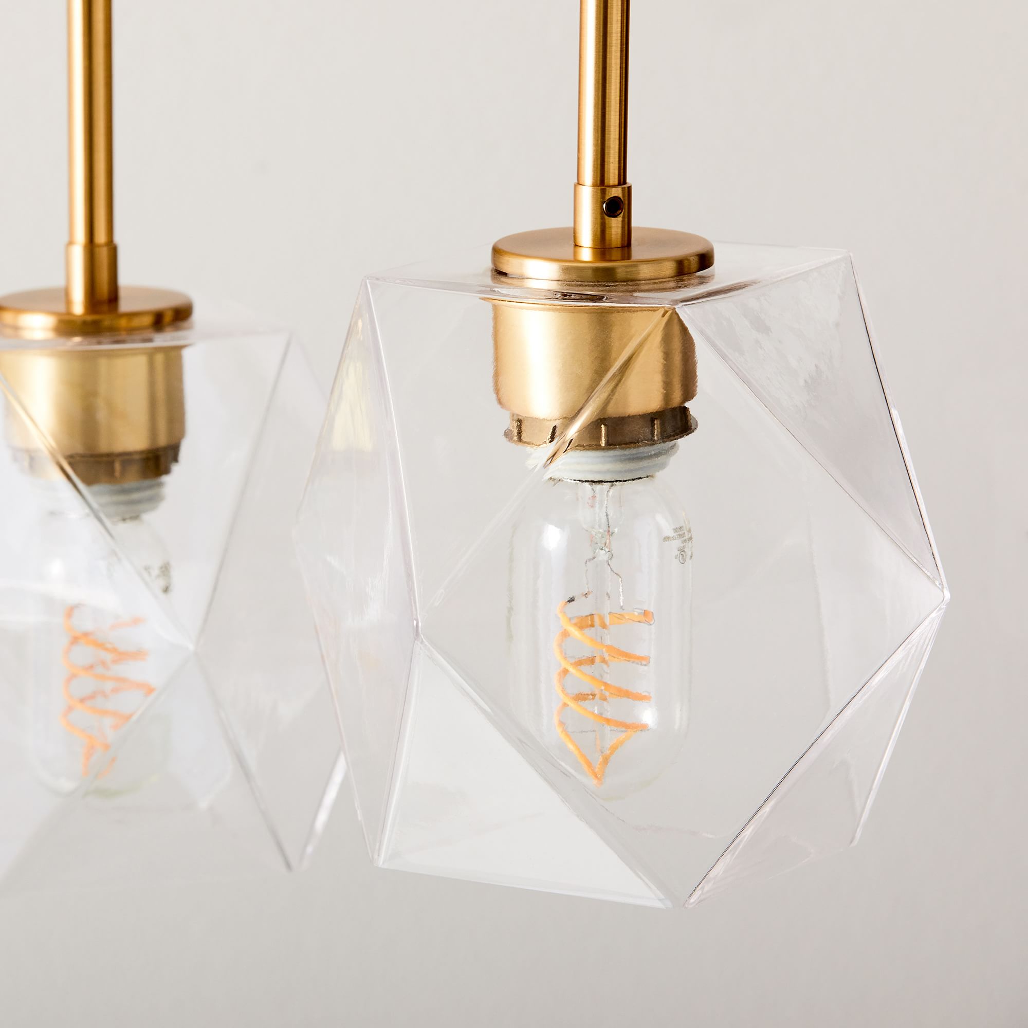 Talvior Luminous Geometric 7-Light Faceted Glass Chandelier