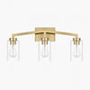 Brassiq Industrial Glass Cylinder Wall Lamp - Vintage Style Bathroom Vanity Light