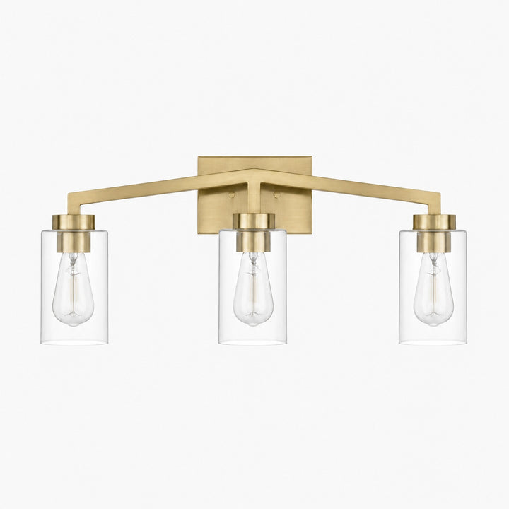 Brassiq Industrial Glass Cylinder Wall Lamp - Vintage Style Bathroom Vanity Light