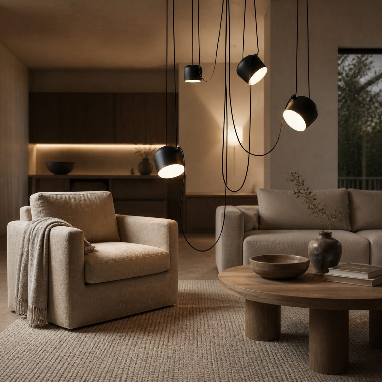 Axiomorna Minimalist Adjustable Modern Pendant Lamp - Sleek LED Hanging Light for Any Space N02