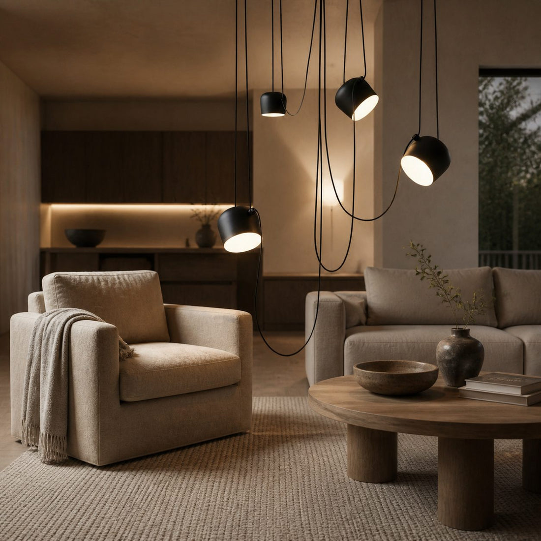 Axiomorna Minimalist Adjustable Modern Pendant Lamp - Sleek LED Hanging Light for Any Space N02