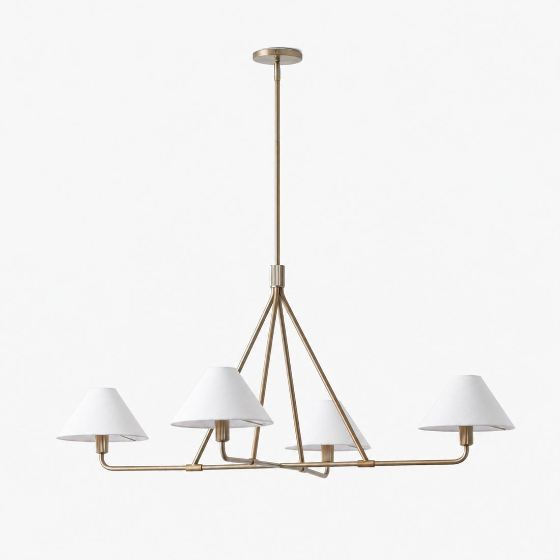 Diora Pendant Light -  Modern Metal Fixture with Linen Shades