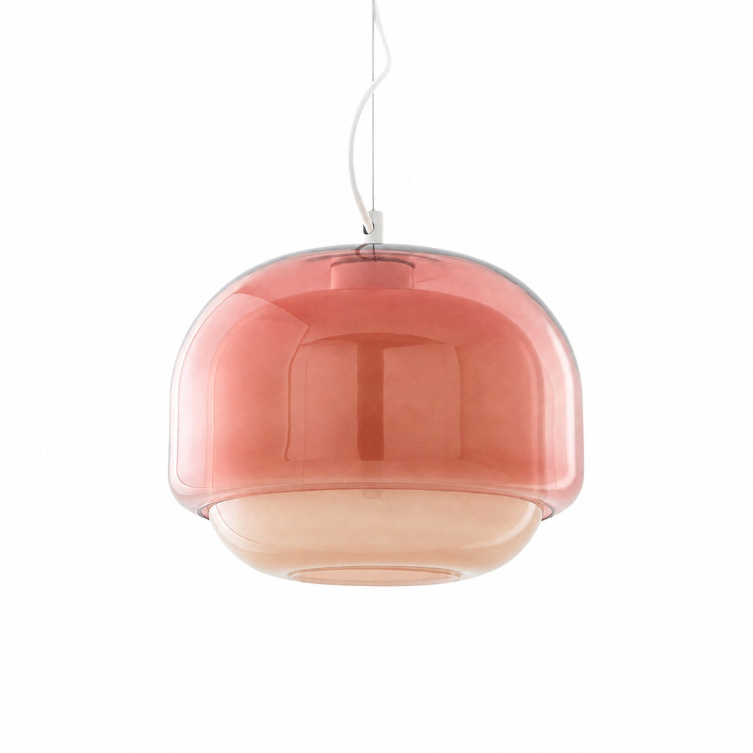 Clinco Modern Mushroom Pendant Light - Colored Glass Hanging Light