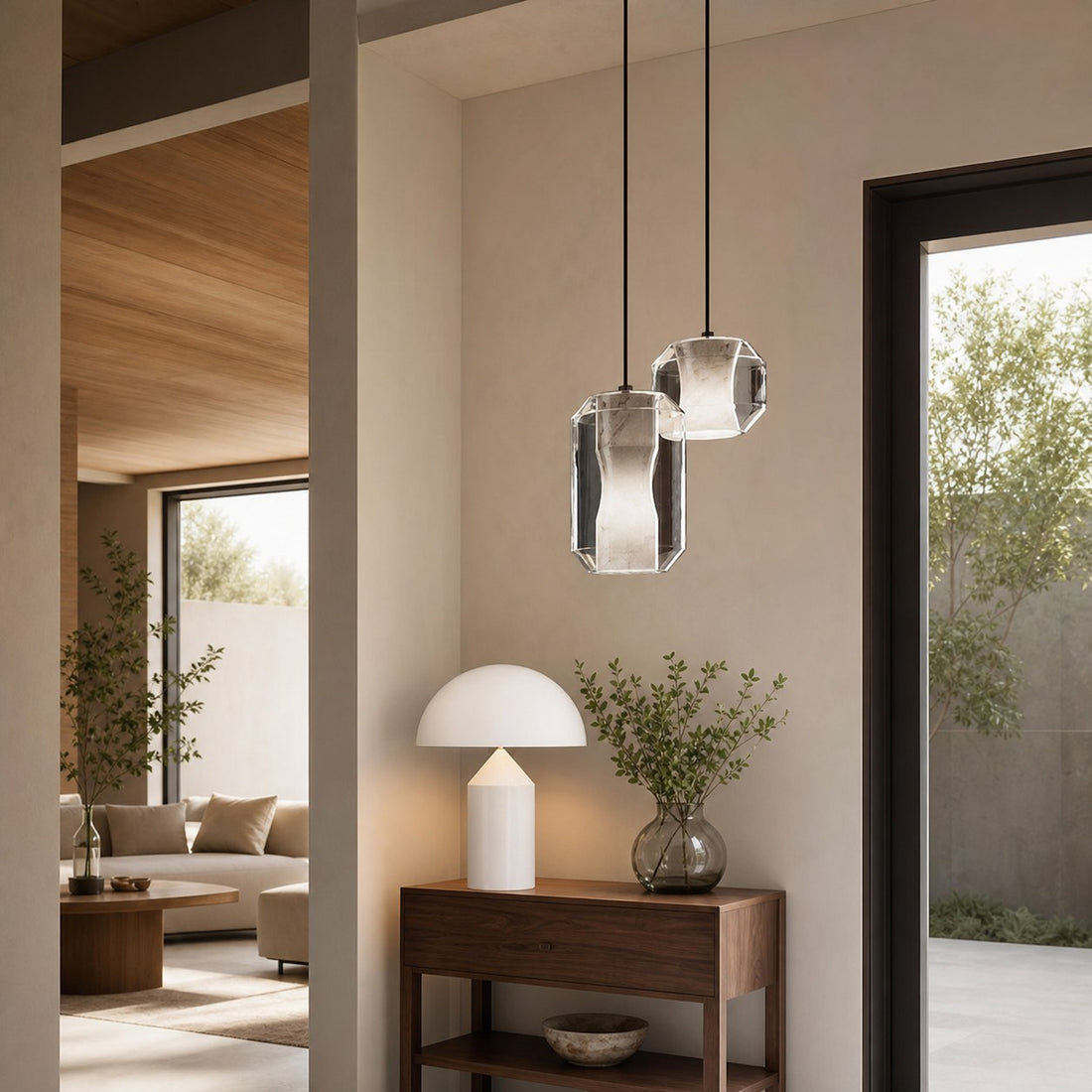 Glass Alabaster Pendant Lamp