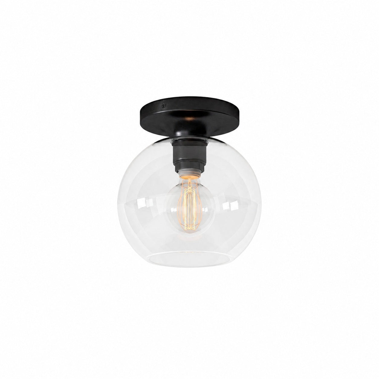Selvion Modern Globe Pendant Light - Damp-Rated Bathroom Lighting - Luxe Glass Shade