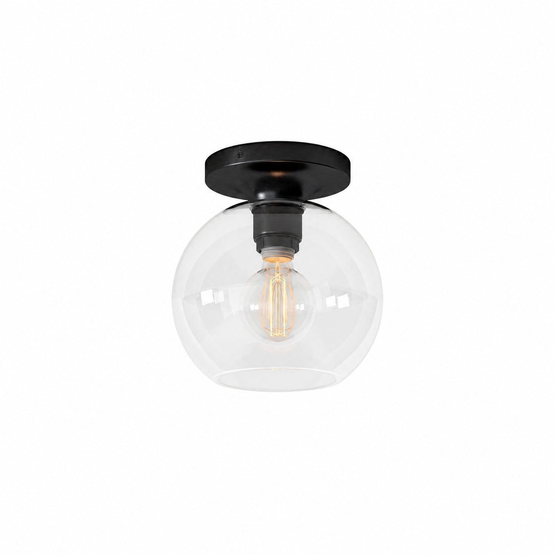 Selvion Modern Globe Pendant Light - Damp-Rated Bathroom Lighting - Luxe Glass Shade