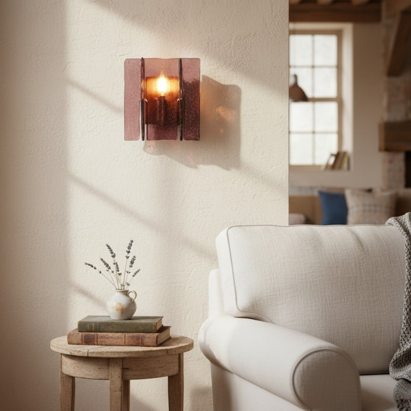 Lumiridge Modern Wall Light - Minimalist Design Metal Glass Fixture for Living Room