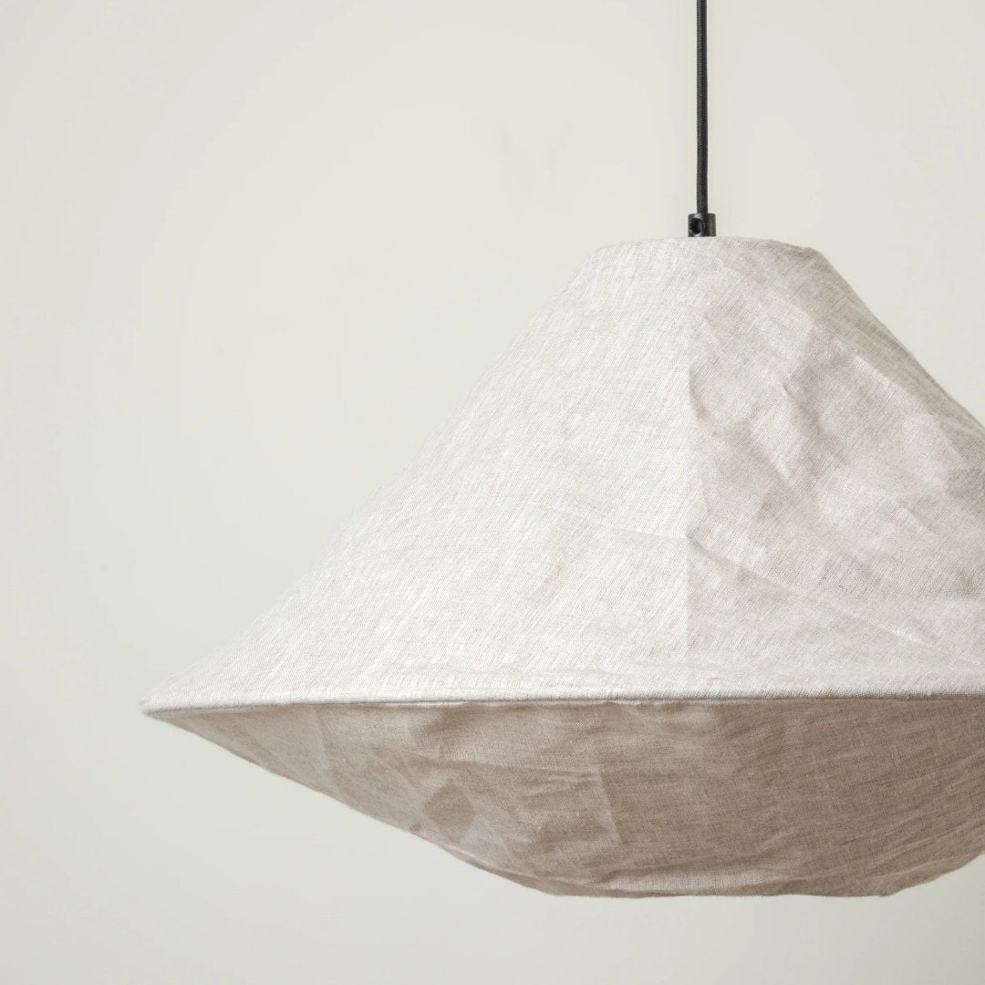 Zalen Collapsible Fabric Shade - Handcrafted Woven Pendant Light for Dining Room and Entryway Ambiance