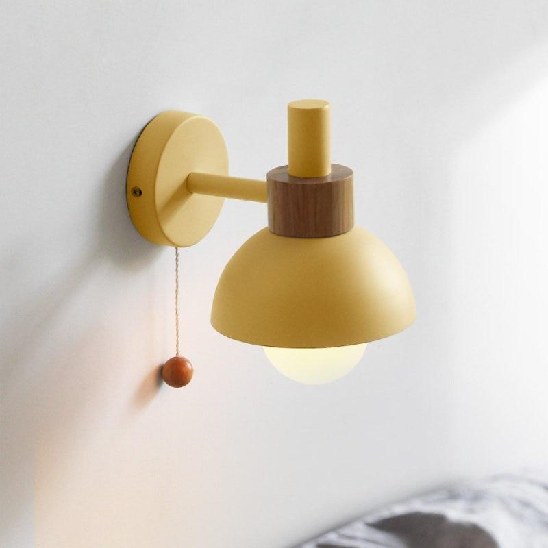 Colorful Wood Globe Wall Lamps