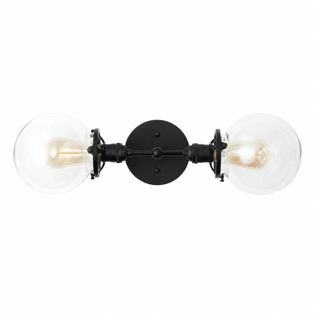 Lumio Globe Industrial Vanity Lighting- Modern Double Globe Wall Light