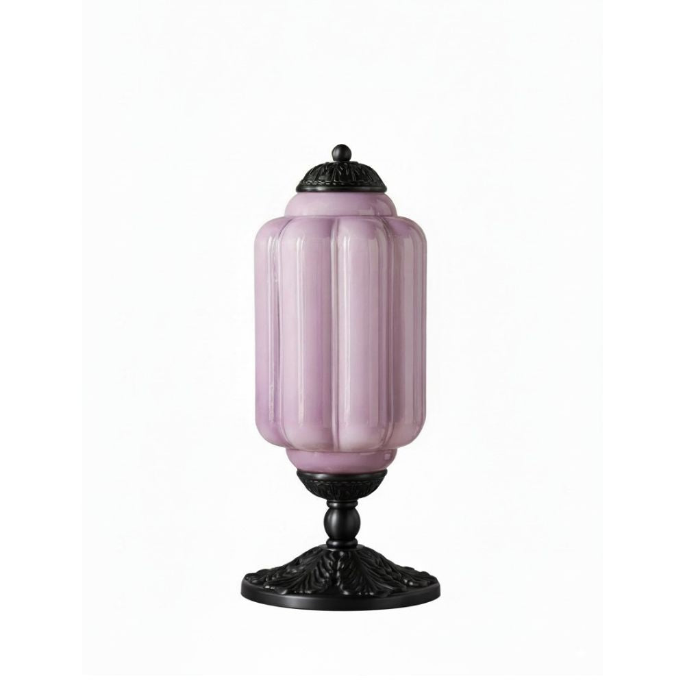 Retro Eloise Milk Glass Table Lamp for Bedroom Decor