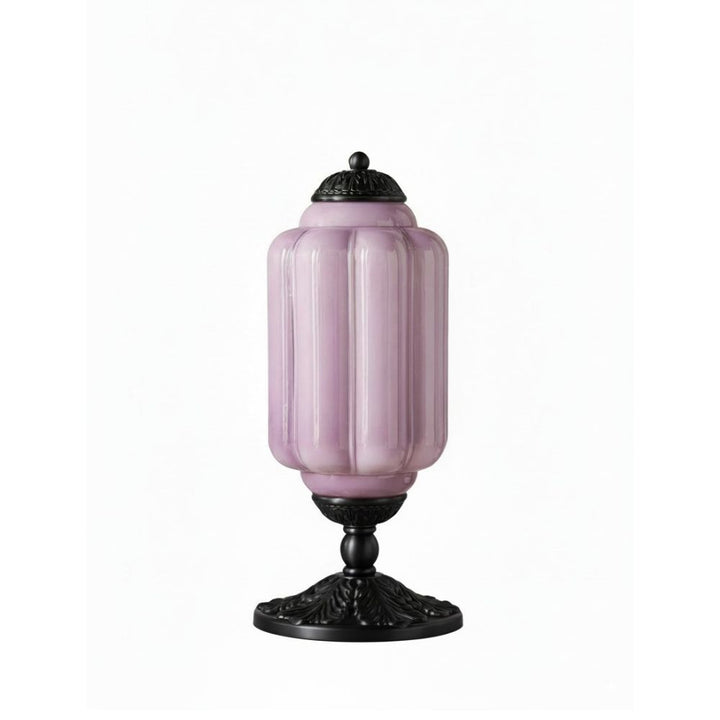 Retro Eloise Milk Glass Table Lamp for Bedroom Decor