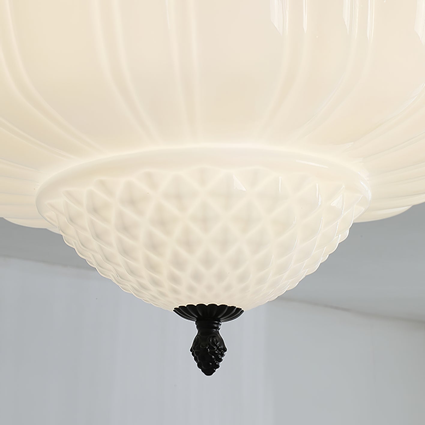 Elegant Palace - Style Glass Ceiling Lamp