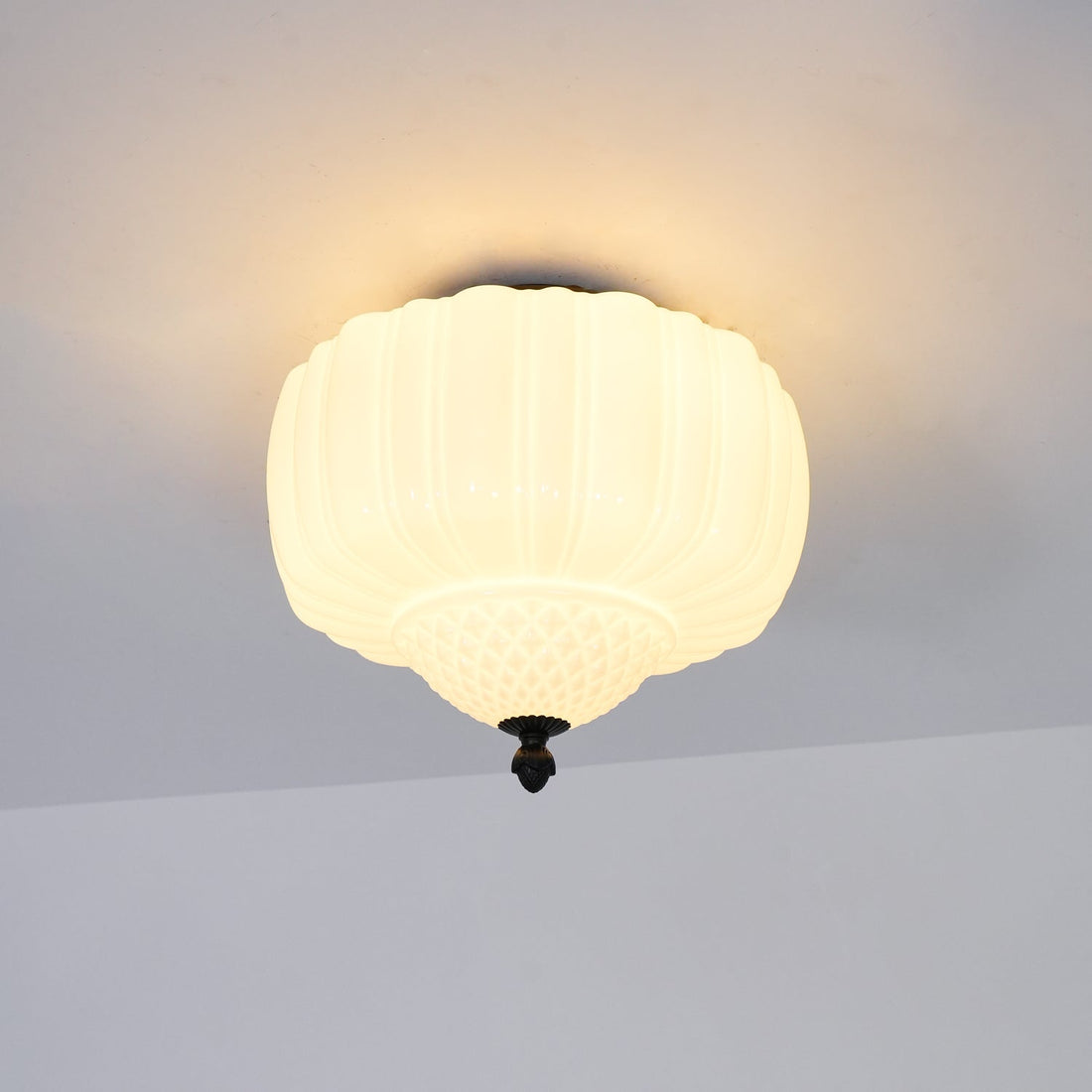Elegant Palace - Style Glass Ceiling Lamp