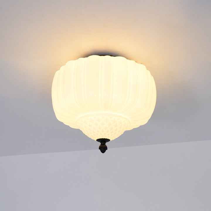 Elegant Palace - Style Glass Ceiling Lamp