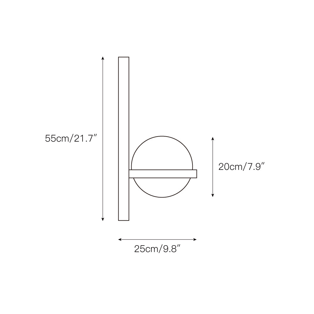 Globe Shade Minimalist Wall Lamp for Indoor and Outdoor Spaces