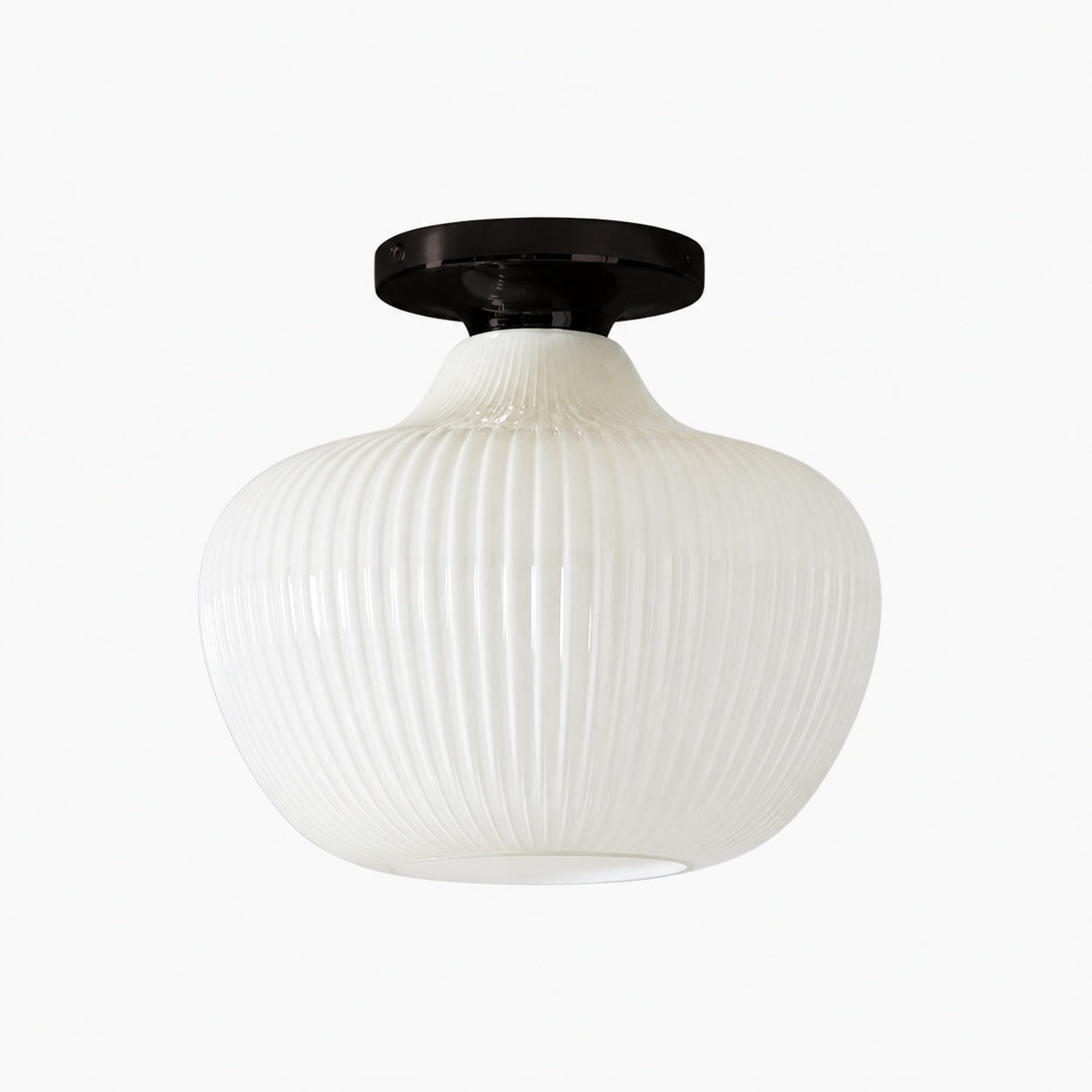 Rivrona Glass Flush Mount Ceiling Light - Modern Champagne Globe Design