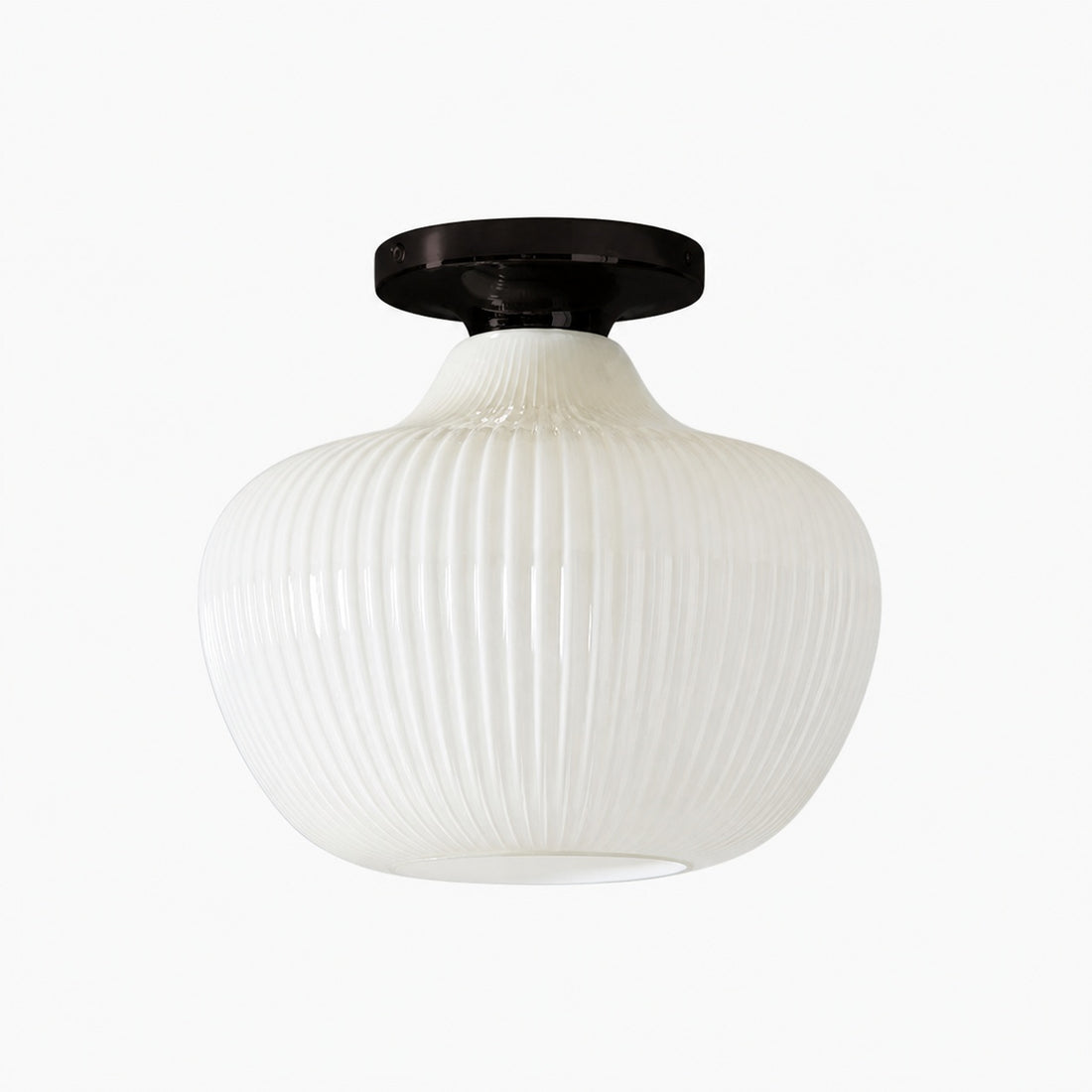 Rivrona Glass Flush Mount Ceiling Light - Modern Champagne Globe Design