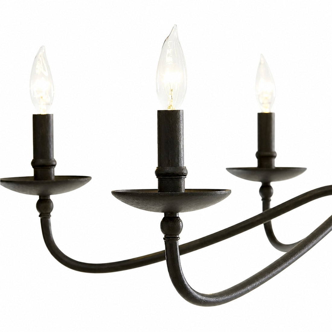 Reticula Open Iron Frame Chandelier - Indoor and Outdoor Hanging Light for Dining Room Living Room Entry
