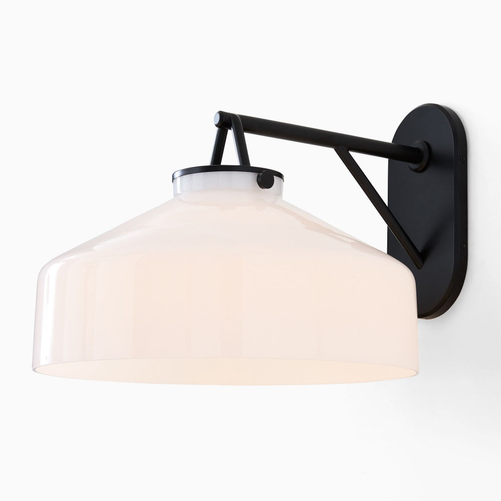Modern Bell Jar Glass Sconce - Nordic Matte Metal Wall Light Outdoor