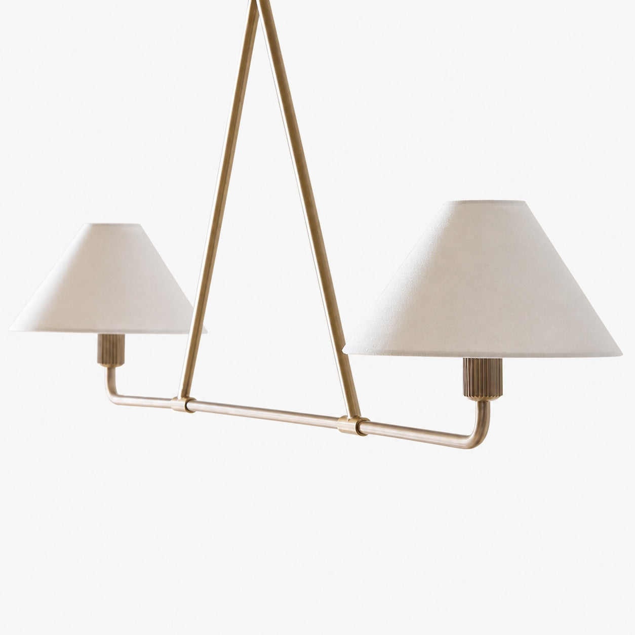 Diora Pendant Light -  Modern Metal Fixture with Linen Shades