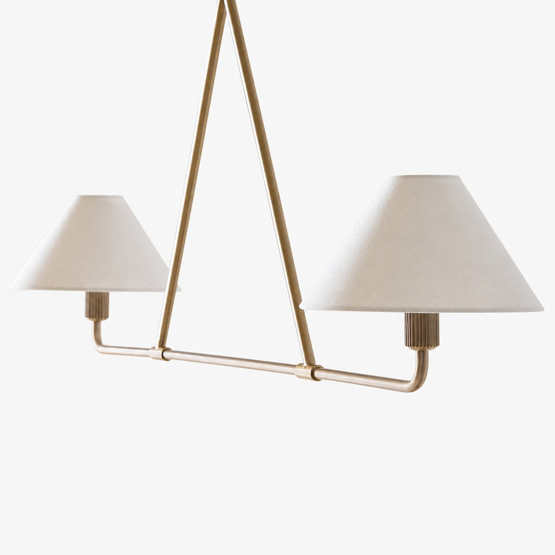 Diora Pendant Light -  Modern Metal Fixture with Linen Shades
