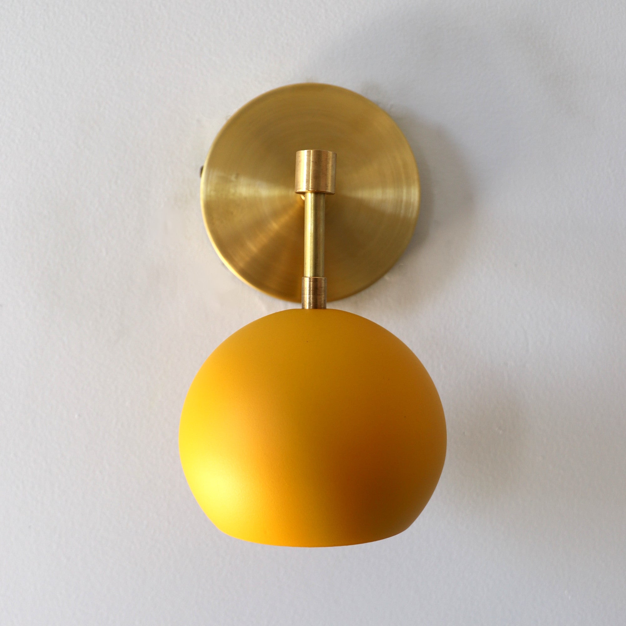 Accent Lighting Globe Wall Sconce in Sunshine Yellow
