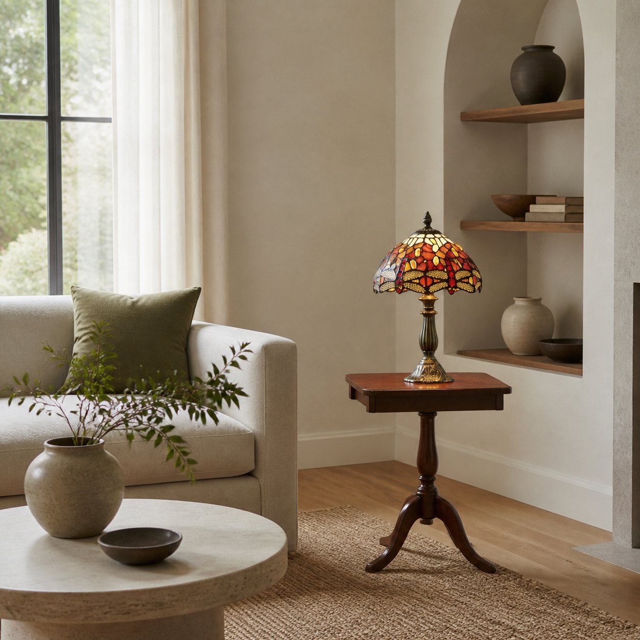 TF Harken Decorative Jewel Table Lamp - Stunning Glass Design Perfect for Bedroom or Living Room