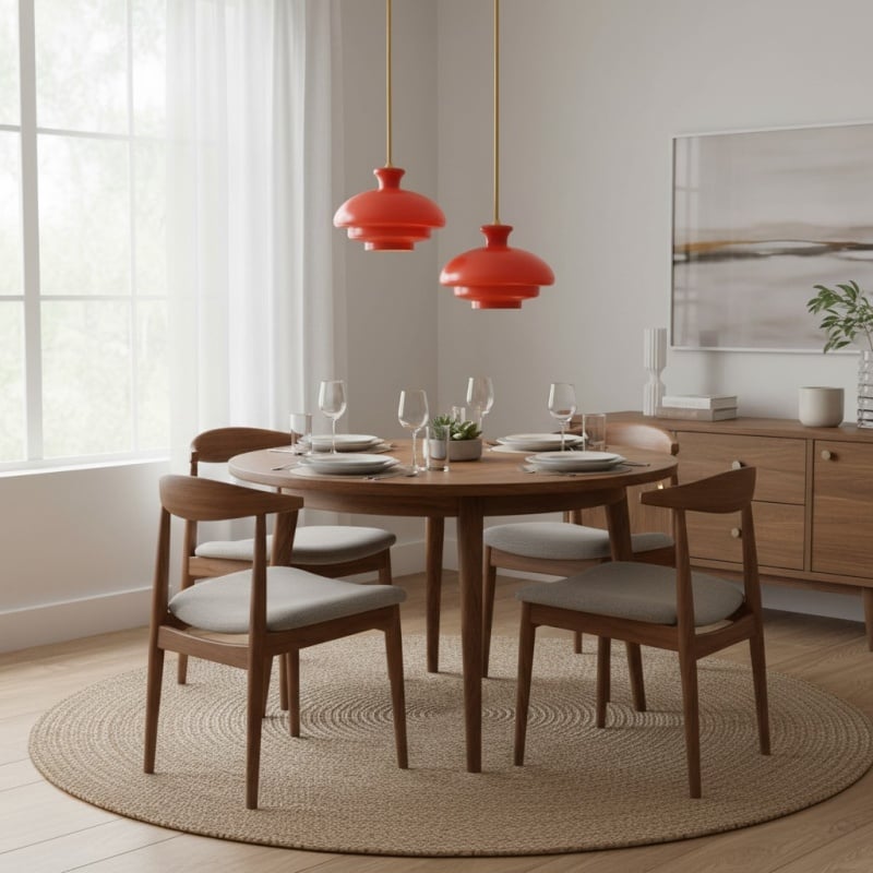 HaloVita Decorative Pendant Lamp - Minimalist Metal and Glass Pendant for Living Areas