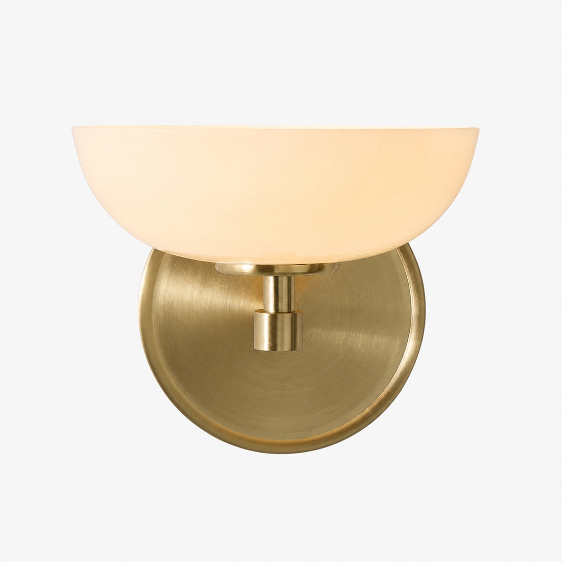 Vega Glass Wall Sconce — Minimalist Small Fixture, Contemporary Metal Accent for Hallway or Vanity