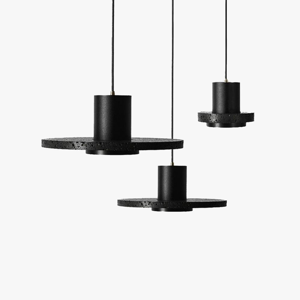 Retro Black Hole Stone Pendant Lamp
