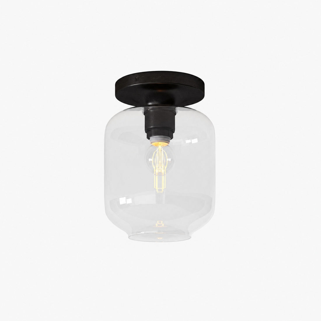 Lumivelle Sculptural Flush Mount Light – Modern Glass Ceiling Lamp