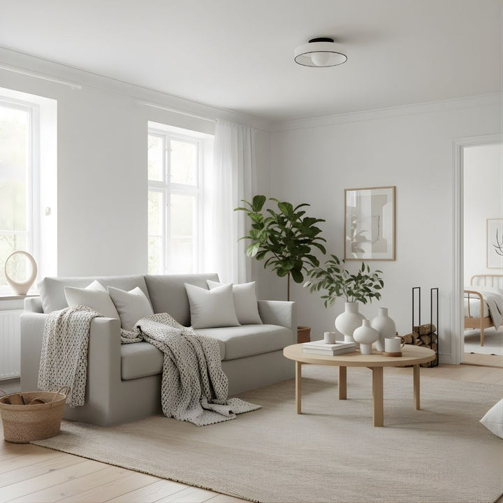 Kalo Wall Ceiling Light - Blown Glass Disc Orb Flush Mount Sconce