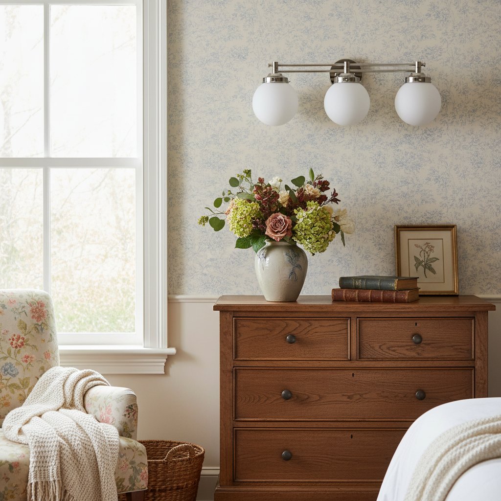 Glorica Glass Contemporary Vanity Light - 3 Light Globe Bathroom Fixture Opal Glass