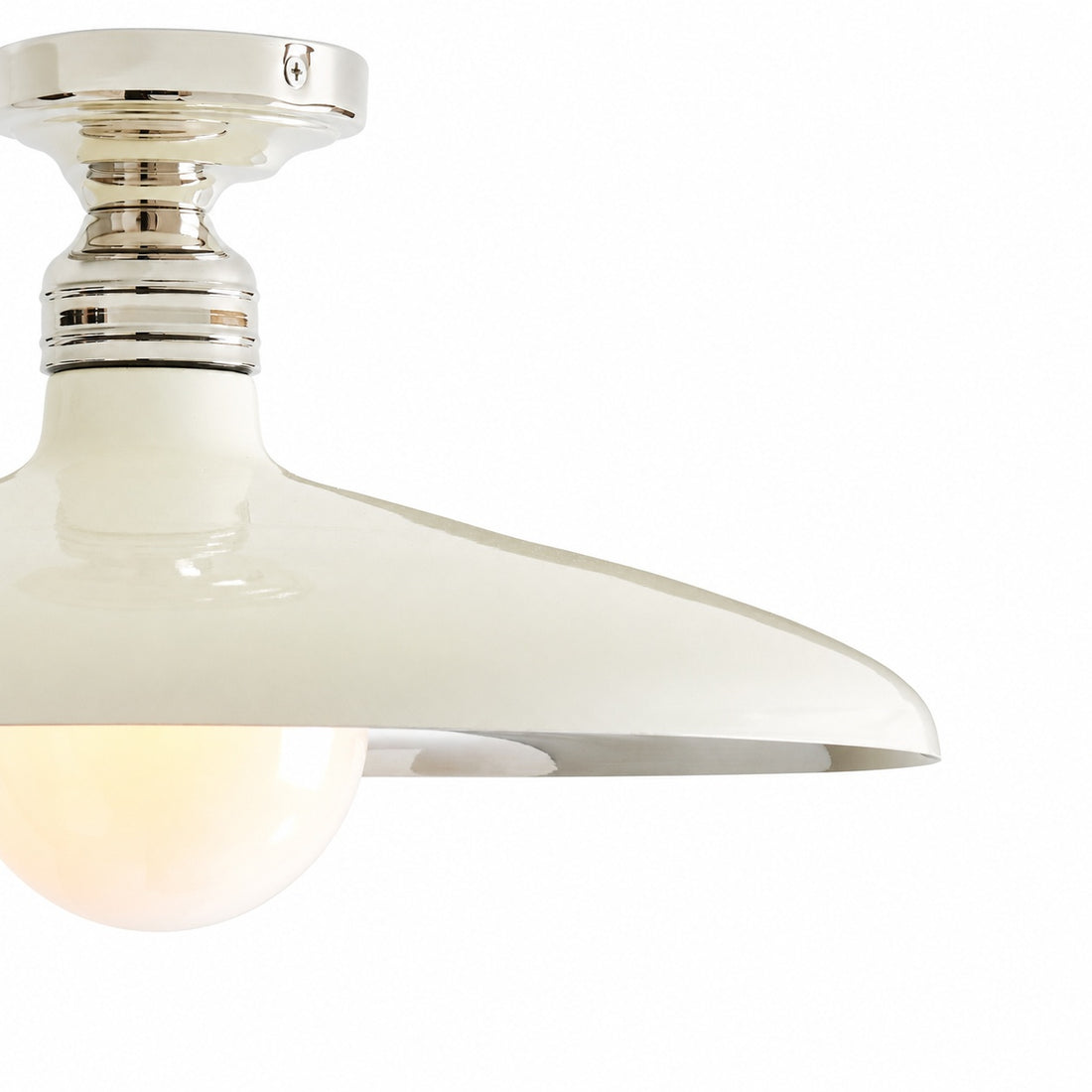 Forvara Farmhouse Metal Flush Mount Light - Black or White Ceiling Lamp