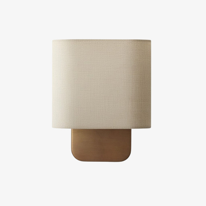 Nolvara Contemporary Fabric-Shade Wall Light – Minimalist Metal Fixture for Bedroom Hallway