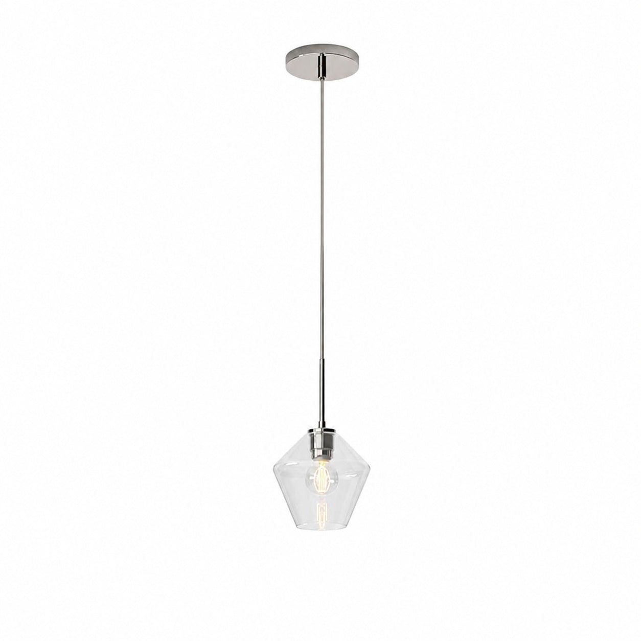 Merin Transparent Glass Sculpture Geometric Chandelier